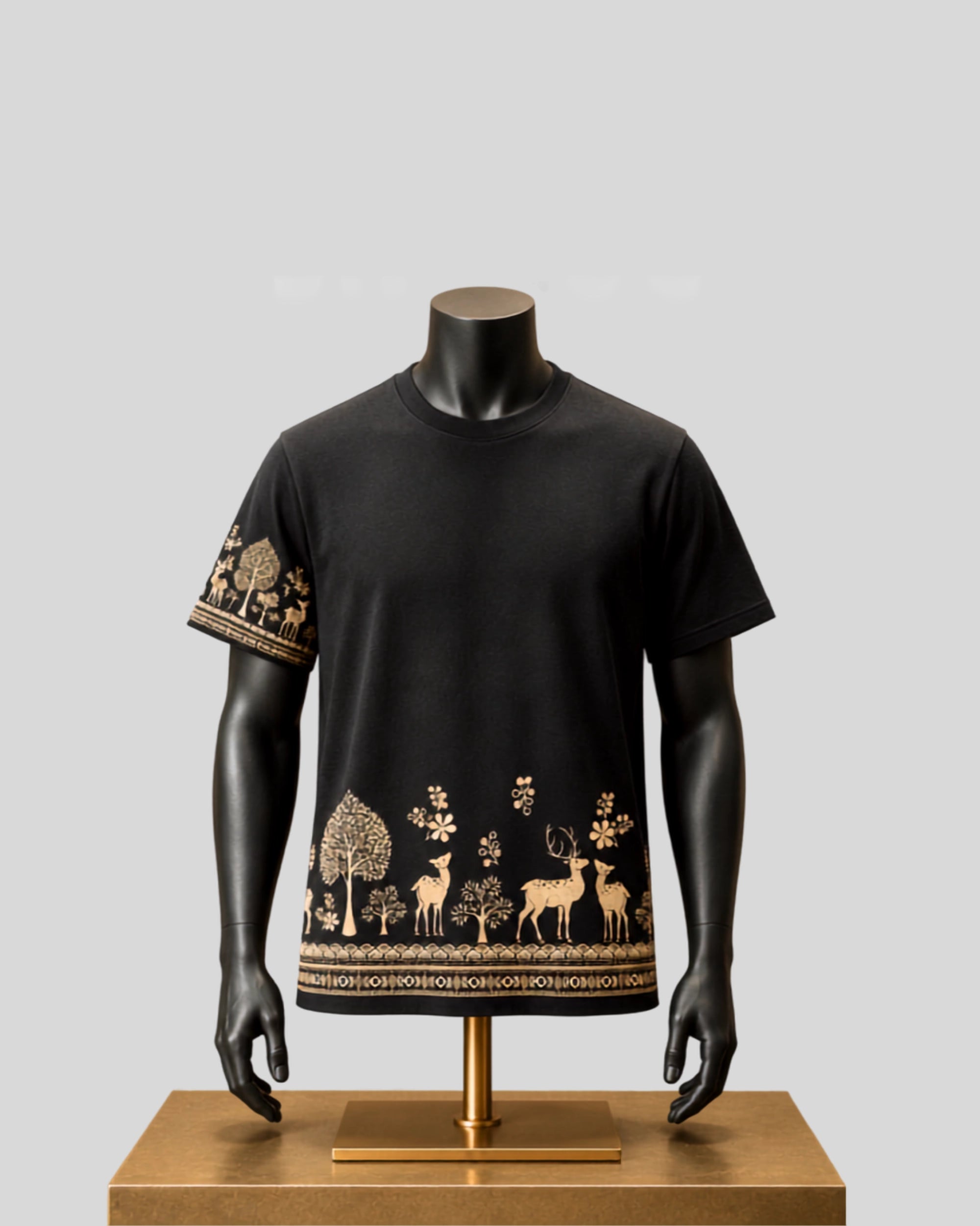 Black premium cotton T-shirt