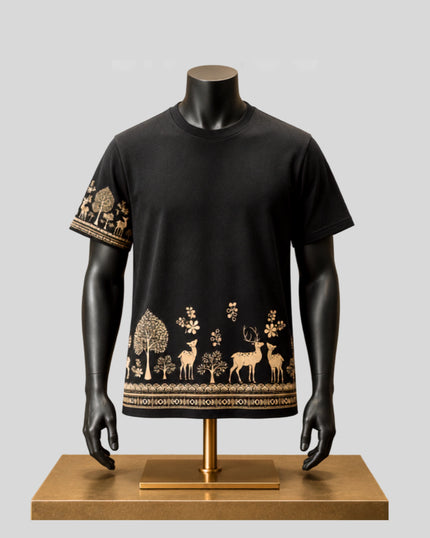 Black premium cotton T-shirt