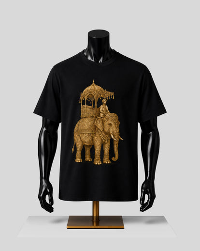 Golden Maharaja Black Tee