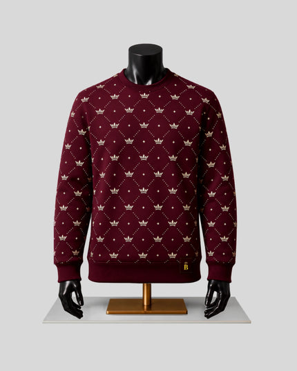 royal-crest-monogram-sweatshirt-Burgundy-front-webp